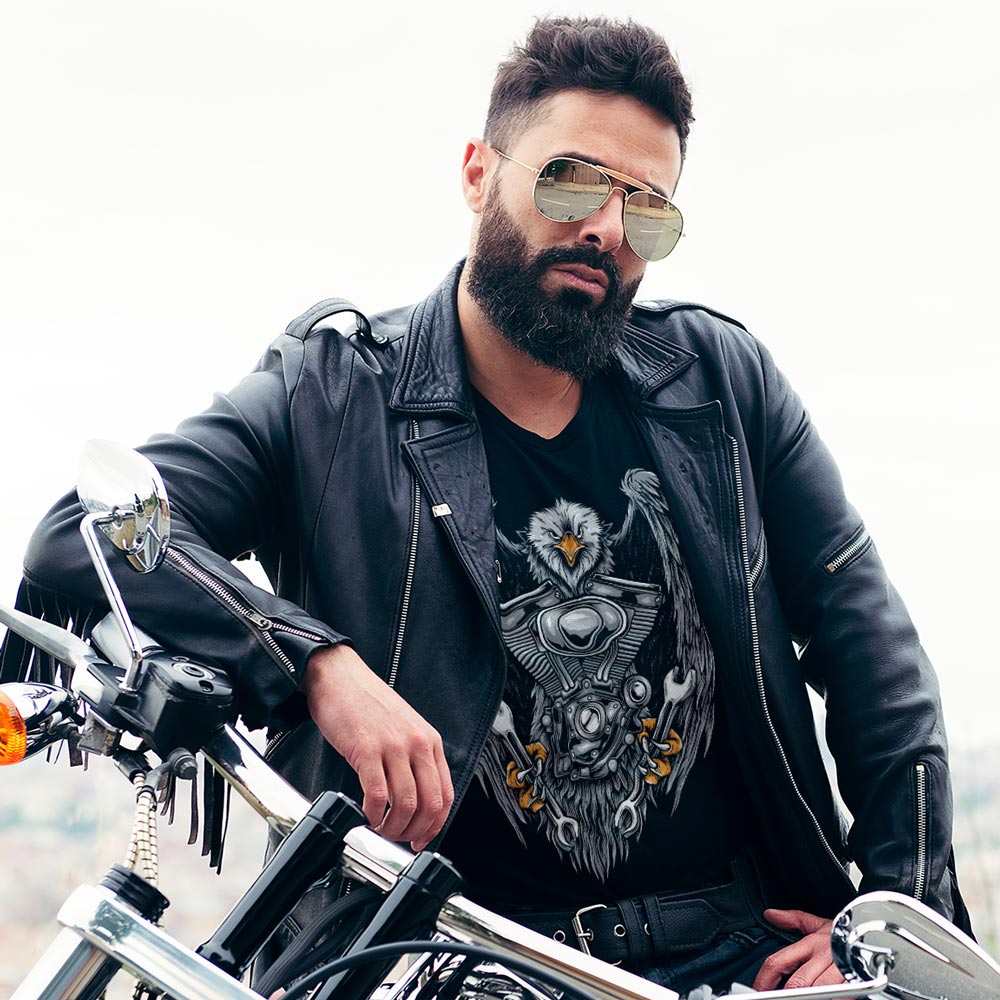 Motorradfahrer Adler T-Shirt - YUNNIK®