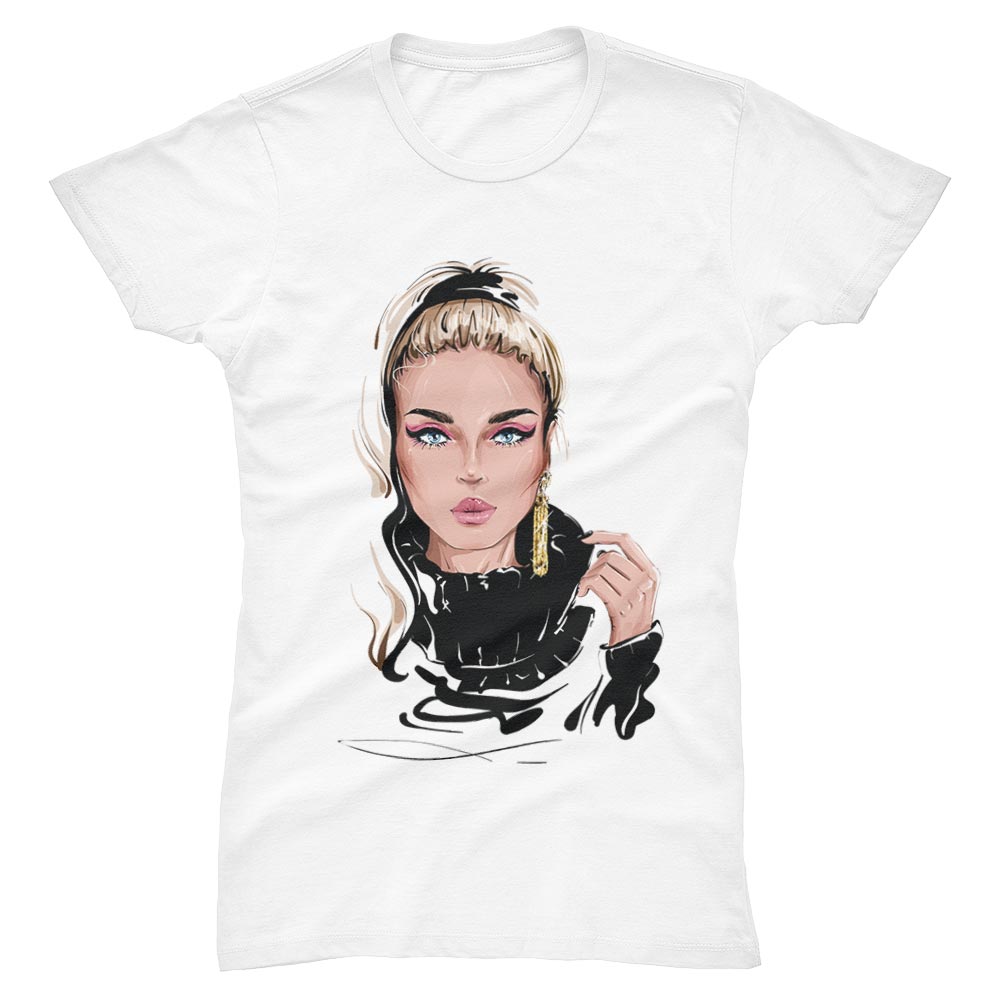 Blonde Girl Woman T-Shirt - YUNNIK®