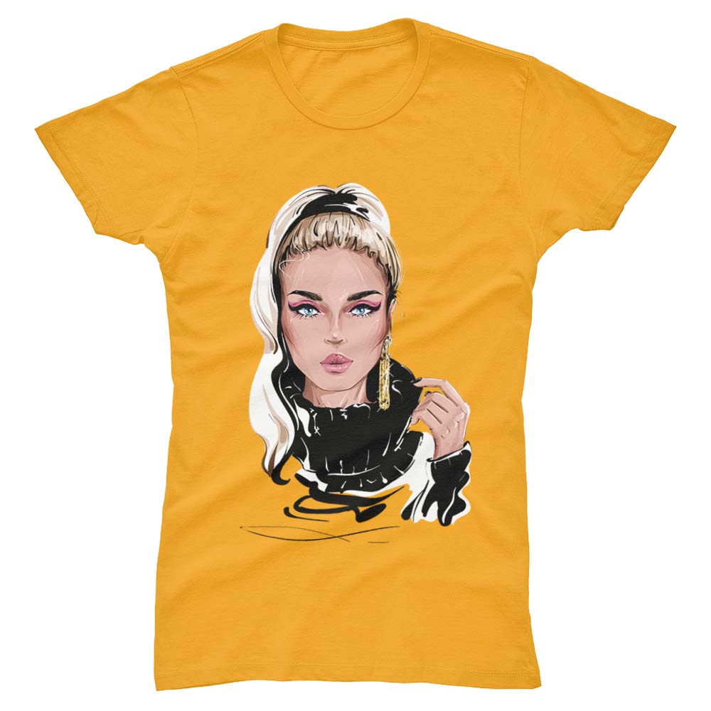 Blonde Girl Woman T-Shirt - YUNNIK®