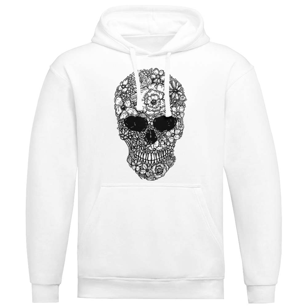Sweat à Capuche Tête de Mort à Fleurs - YUNNIK®