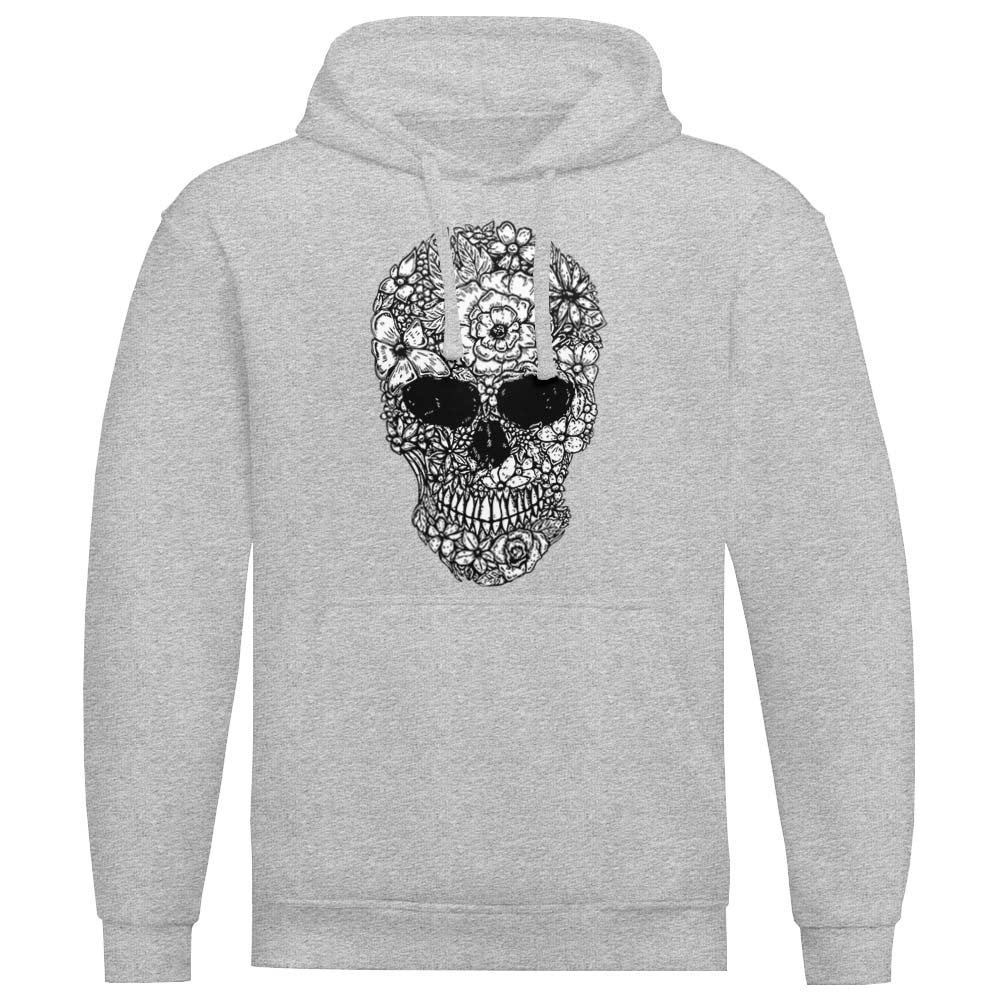 Sweat à Capuche Tête de Mort à Fleurs - YUNNIK®