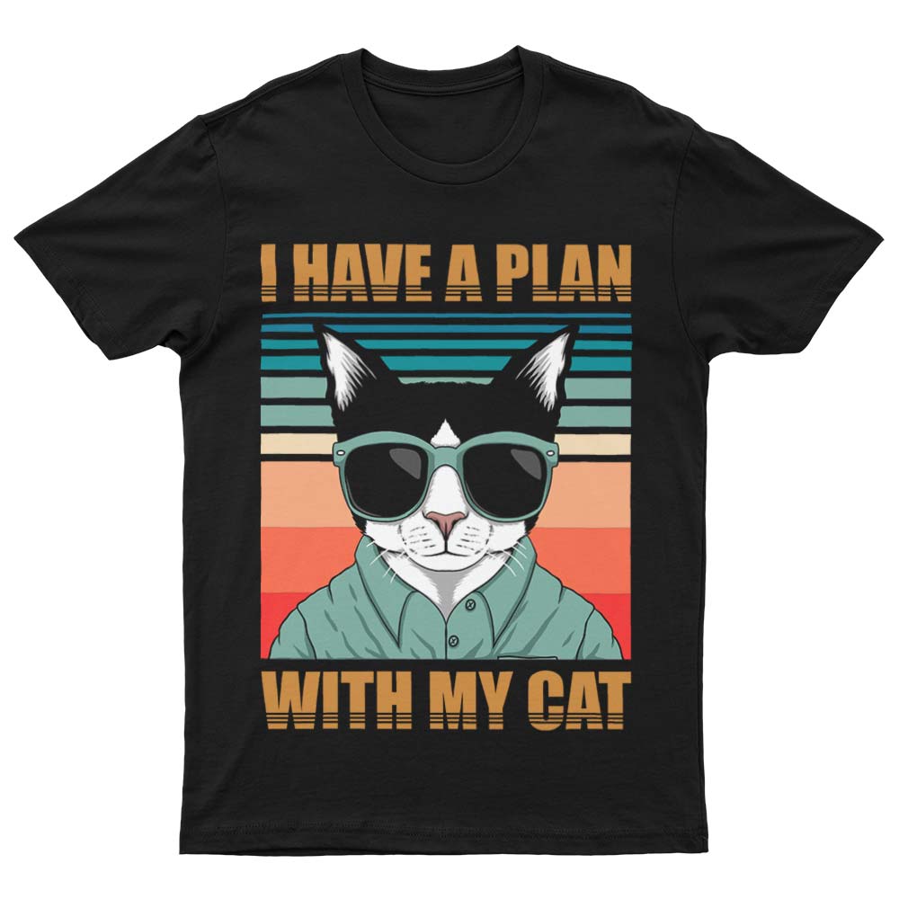 I Have a Plan With My Cat T-Shirt - YUNNIK®