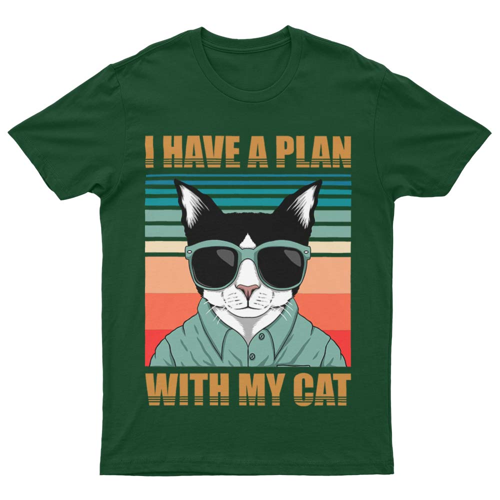 I Have a Plan With My Cat T-Shirt - YUNNIK®