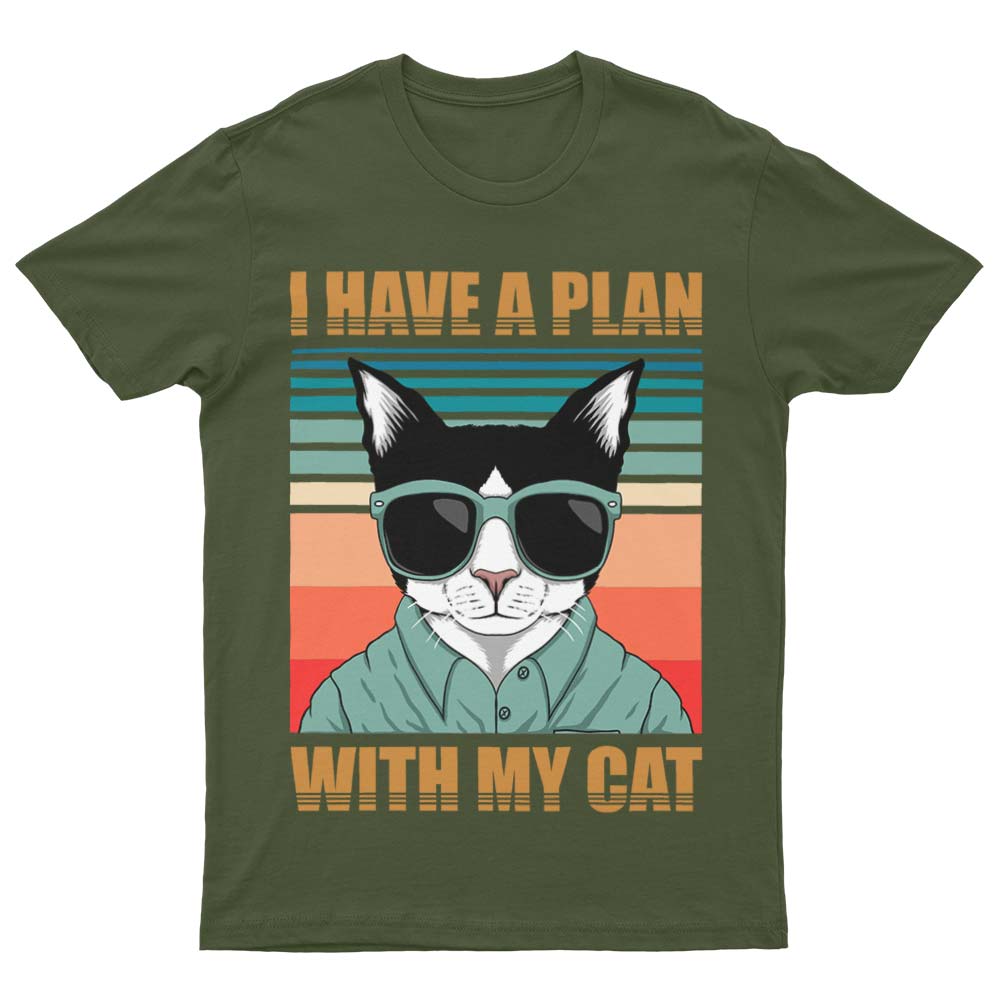 I Have a Plan With My Cat T-Shirt - YUNNIK®
