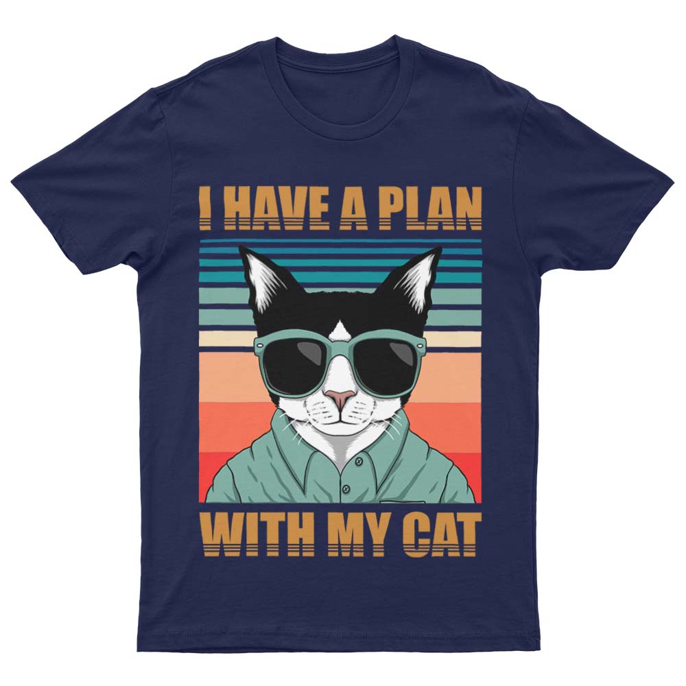 I Have a Plan With My Cat T-Shirt - YUNNIK®