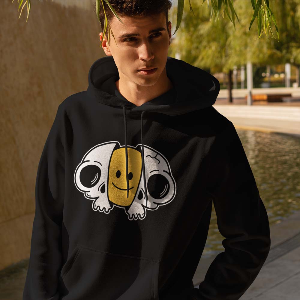 Sweat à Capuche Tête de Mort Avec Emoji - YUNNIK®