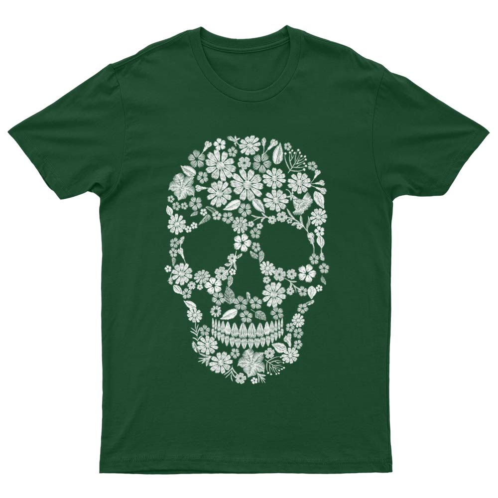 T-Shirt Tête de Mort à Fleurs Vintage - YUNNIK®