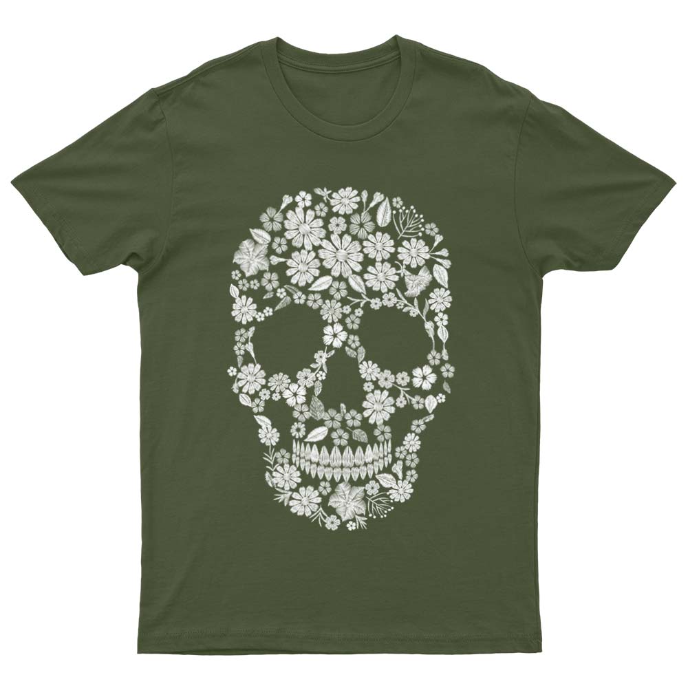 T-Shirt Tête de Mort à Fleurs Vintage - YUNNIK®
