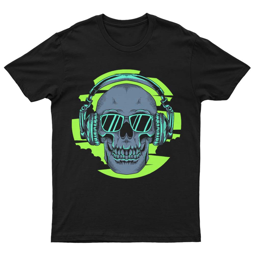 T-Shirt Tête de Mort Avec Écouteurs - YUNNIK®