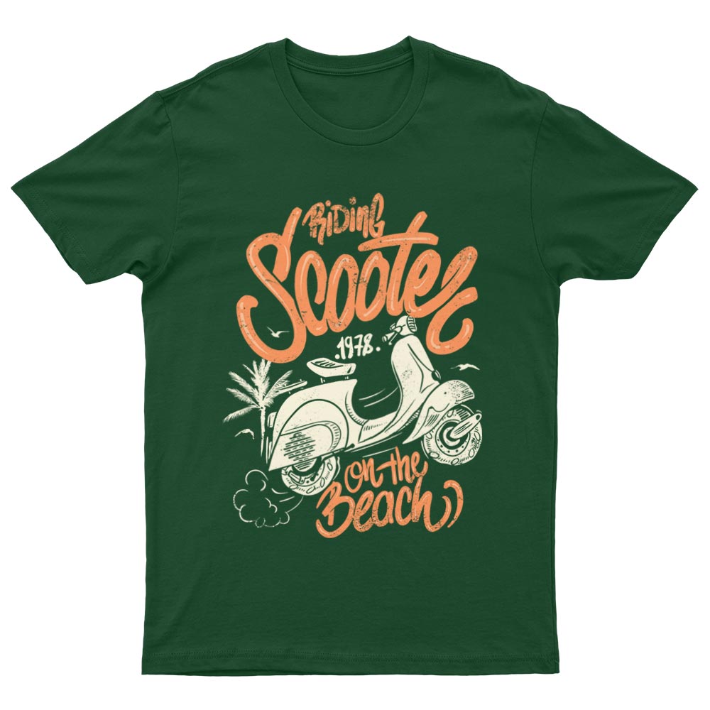 Scooter On The Beach Vintage T-Shirt - YUNNIK®