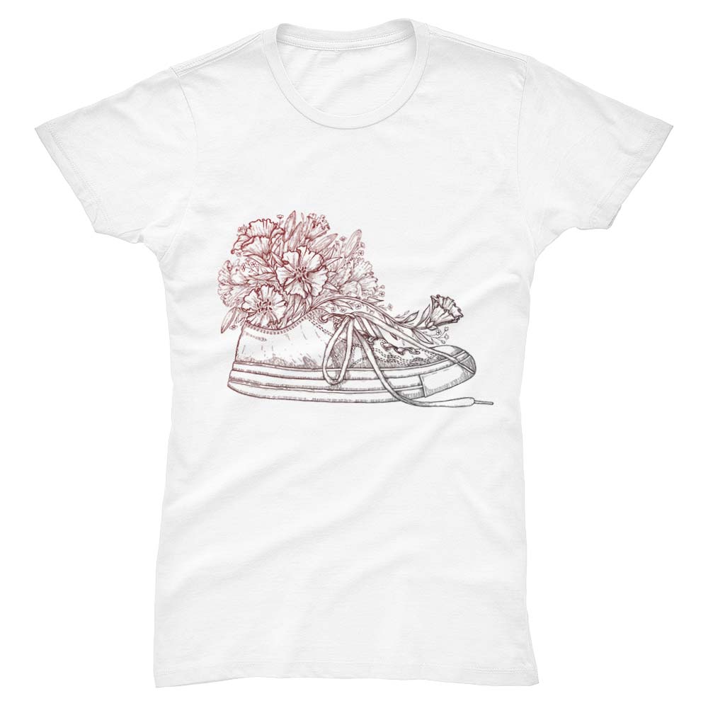 T-Shirt Femme Sneaker à Fleurs - YUNNIK®