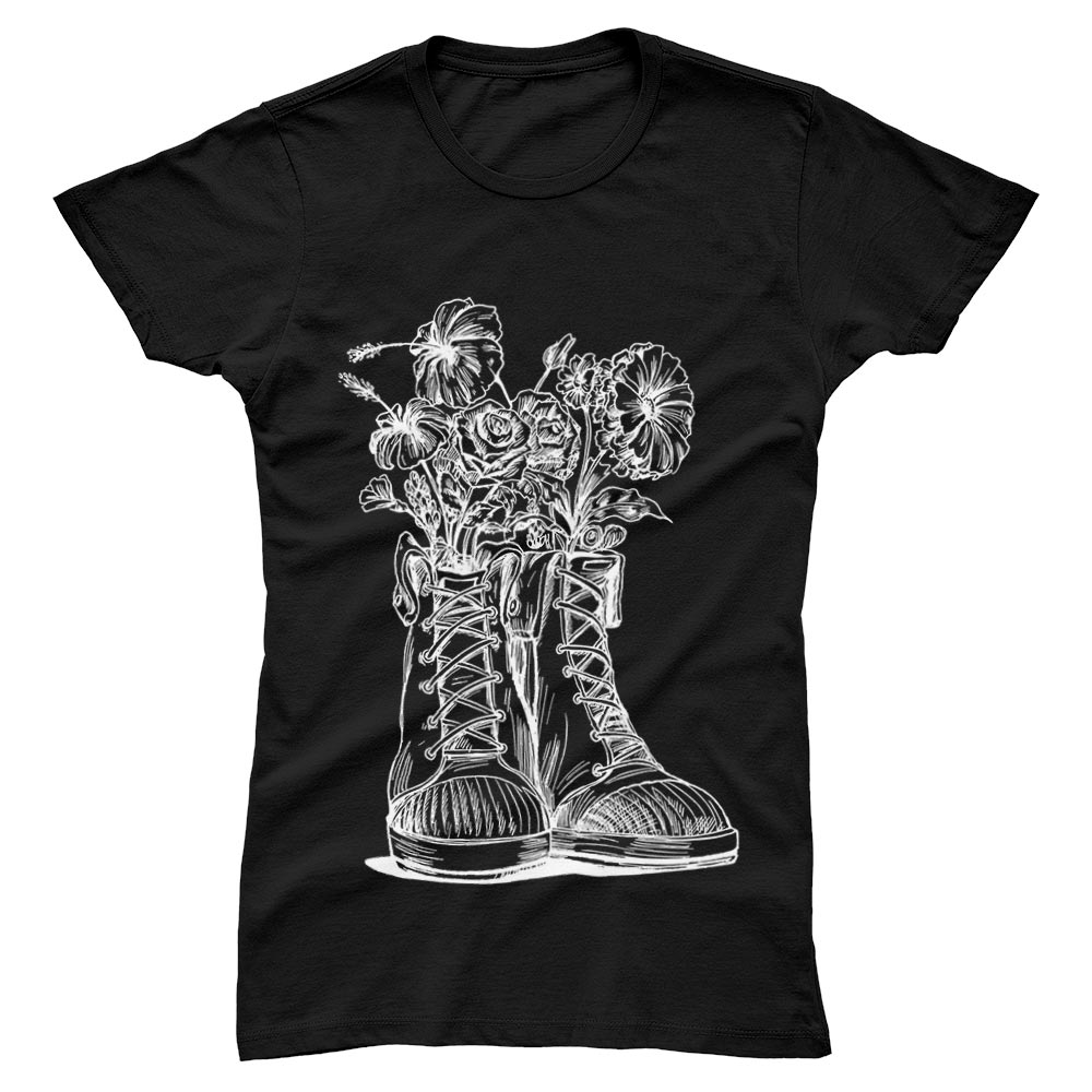 T-Shirt Femme Bottes à Fleurs - YUNNIK®