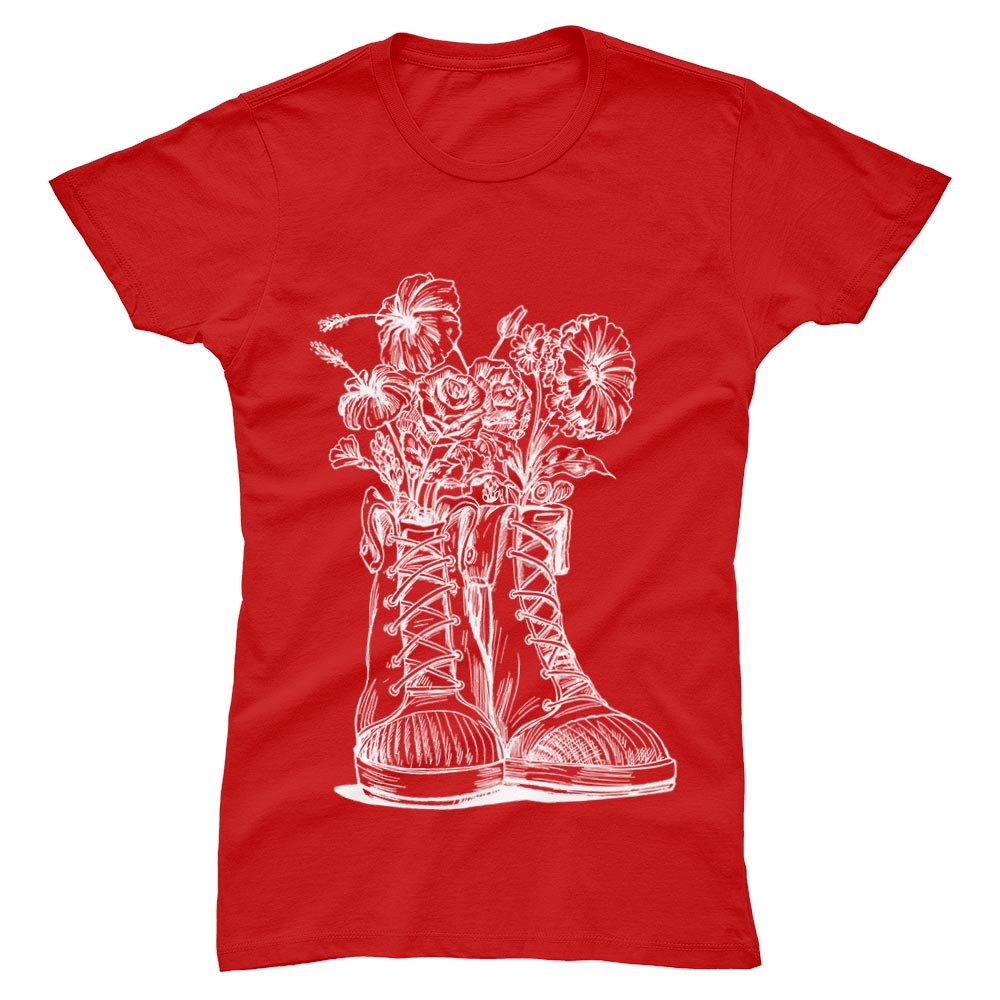 T-Shirt Femme Bottes à Fleurs - YUNNIK®