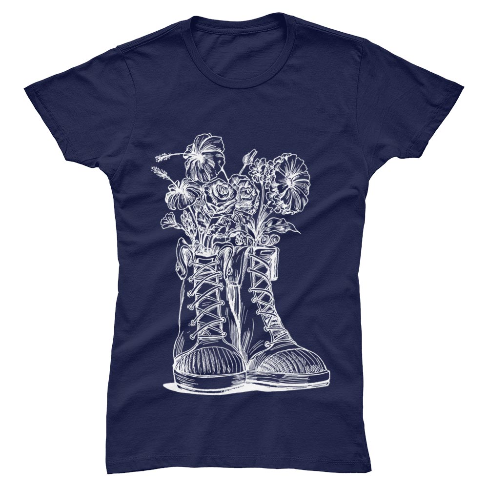 T-Shirt Femme Bottes à Fleurs - YUNNIK®