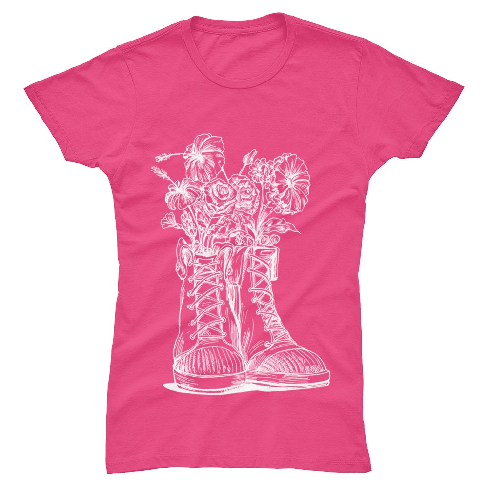 T-Shirt Femme Bottes à Fleurs - YUNNIK®