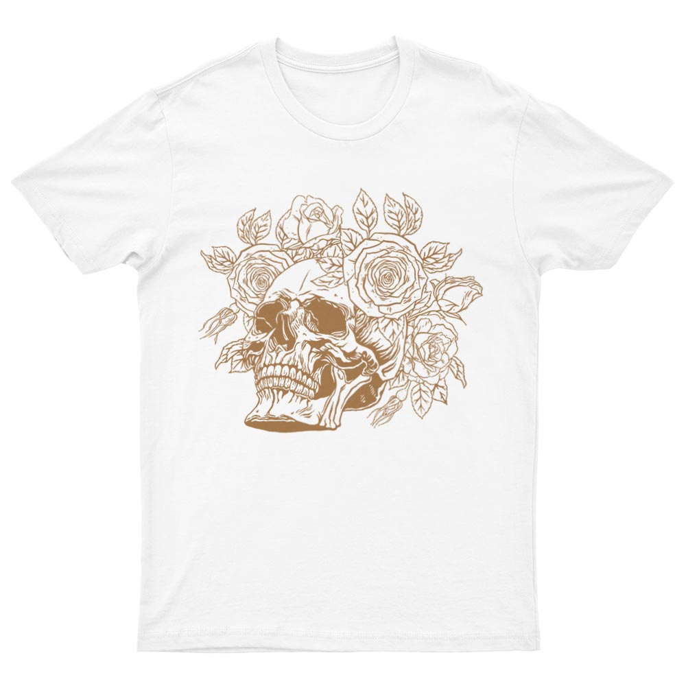 T-Shirt Tête de Mort Avec Roses - YUNNIK®