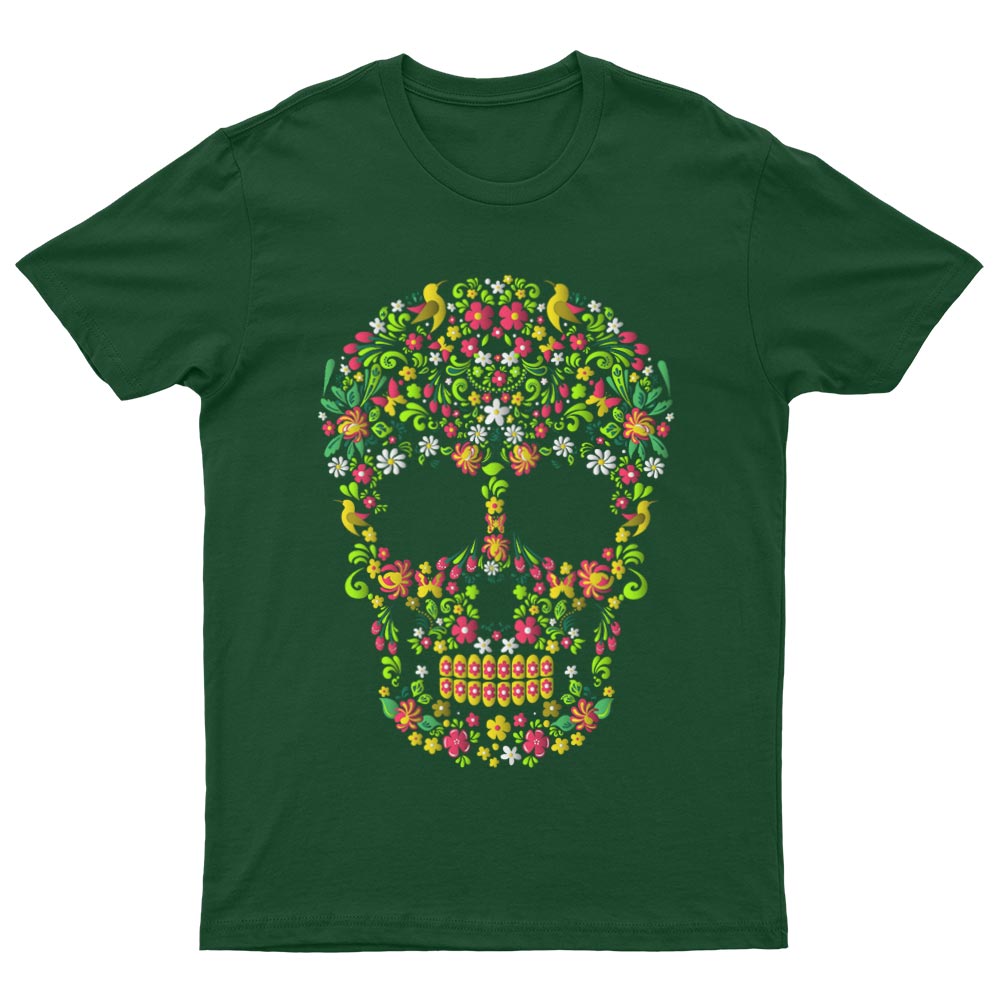 T-Shirt Tête de Mort à Fleurs - YUNNIK®