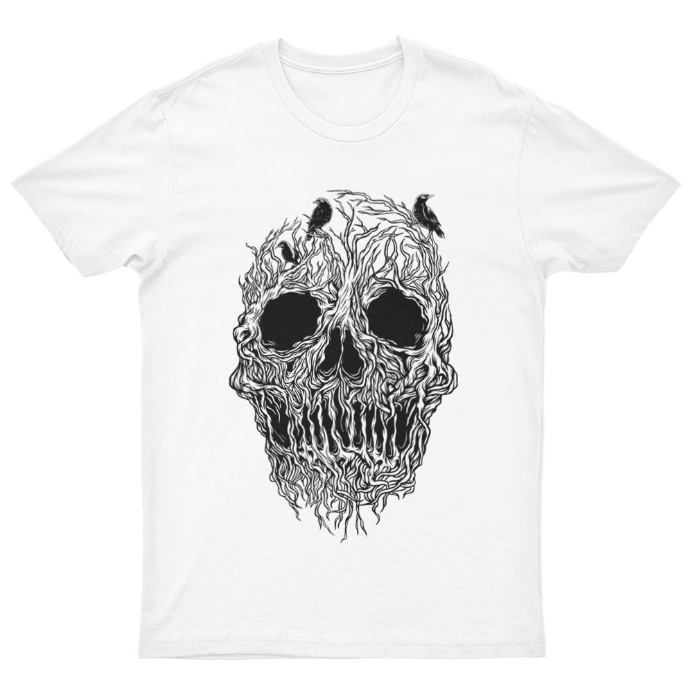 Tee-Shirt Avec Tête de Mort et Corbeaux - YUNNIK®