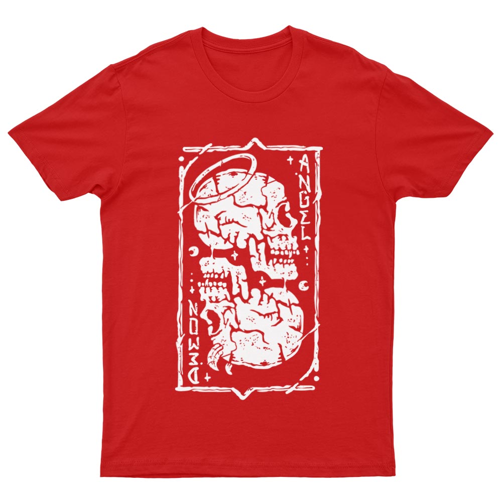 Tee-Shirt Avec Tête de Mort Ange ou Démon - YUNNIK®