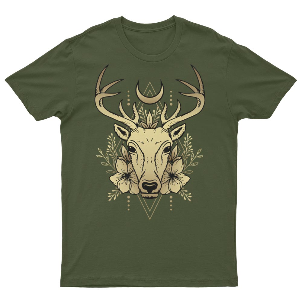 Tee-Shirt Cerf Avec Fleurs - YUNNIK®