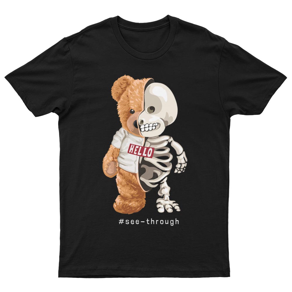 Tee-Shirt Avec Ours et Squelette - YUNNIK®