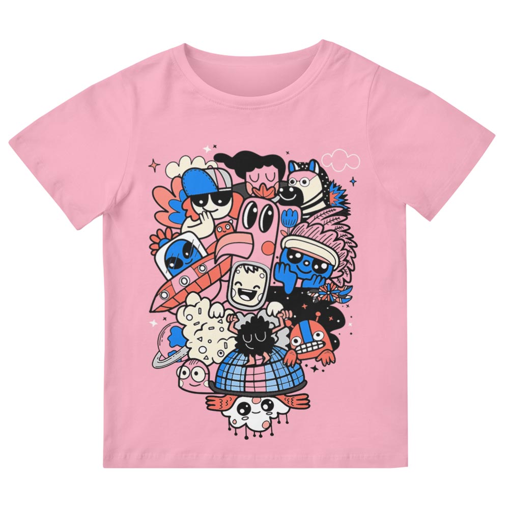 Tee-Shirt Enfant Avec Monstres Colorés - YUNNIK®