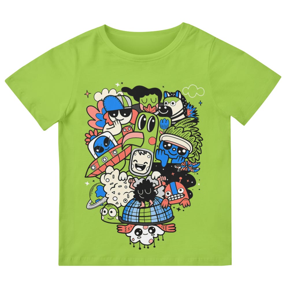 Tee-Shirt Enfant Avec Monstres Colorés - YUNNIK®
