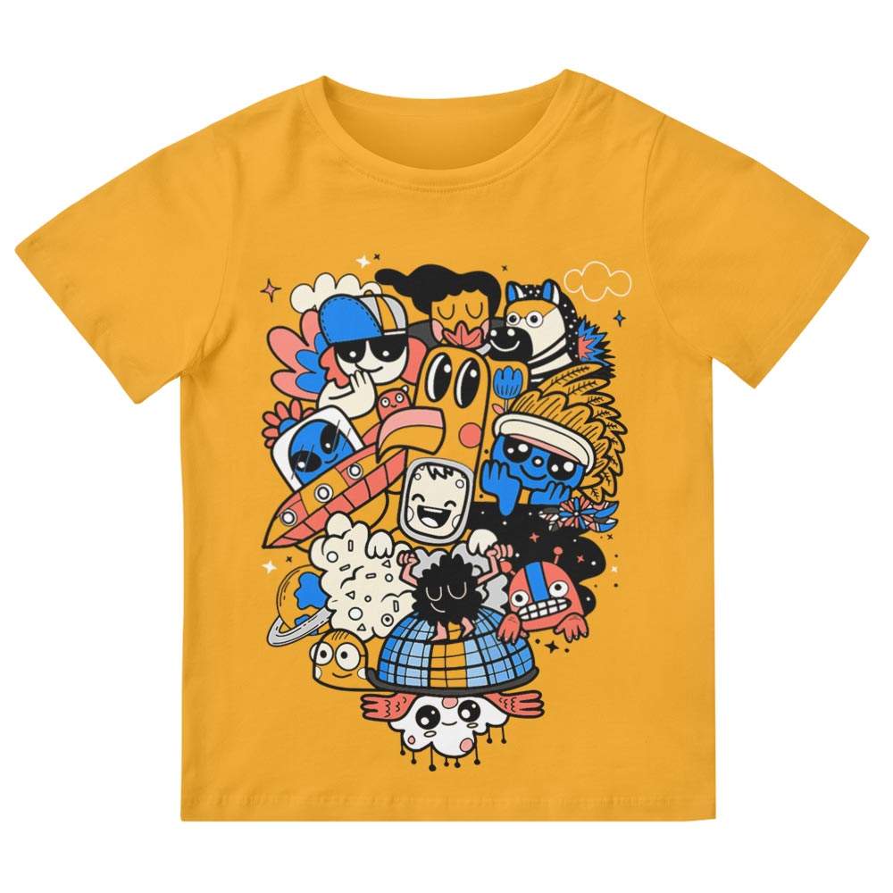 Tee-Shirt Enfant Avec Monstres Colorés - YUNNIK®