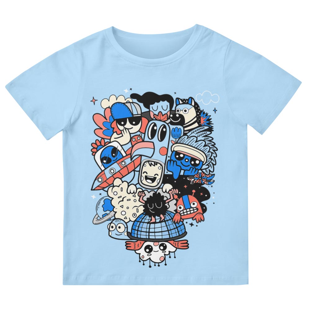 Tee-Shirt Enfant Avec Monstres Colorés - YUNNIK®