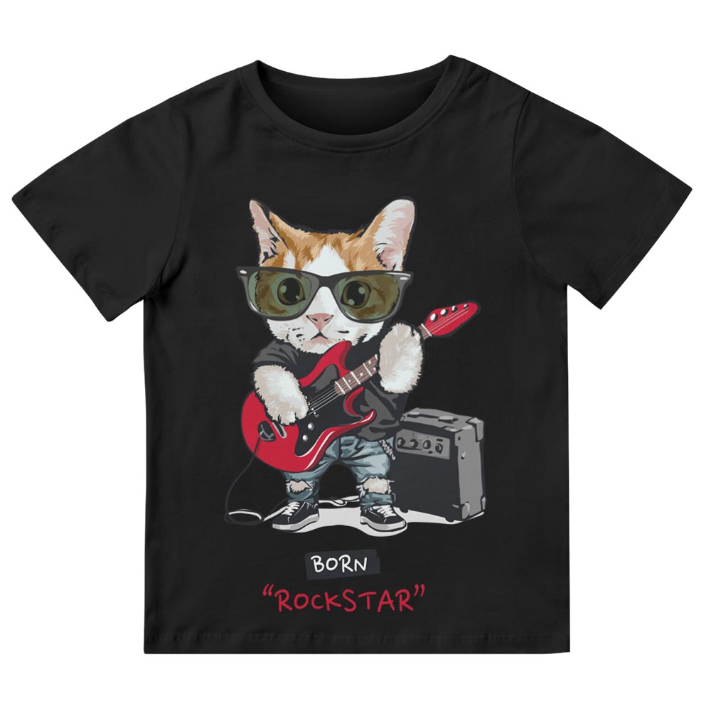 Rock Star Kitten Kinderen T-Shirt - YUNNIK®