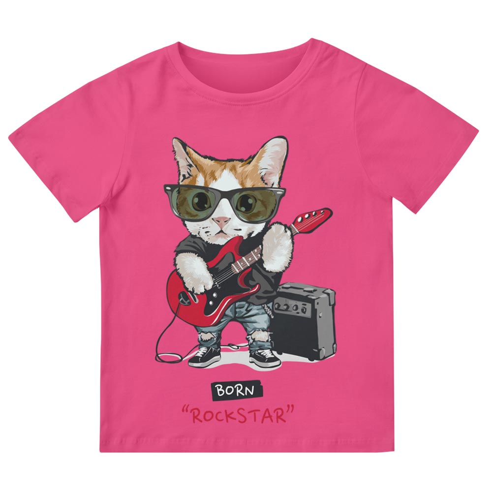 Rock Star Kitten Kinderen T-Shirt - YUNNIK®