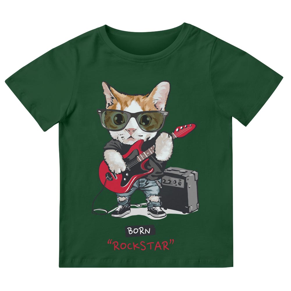 Rock Star Kitten Kinderen T-Shirt - YUNNIK®