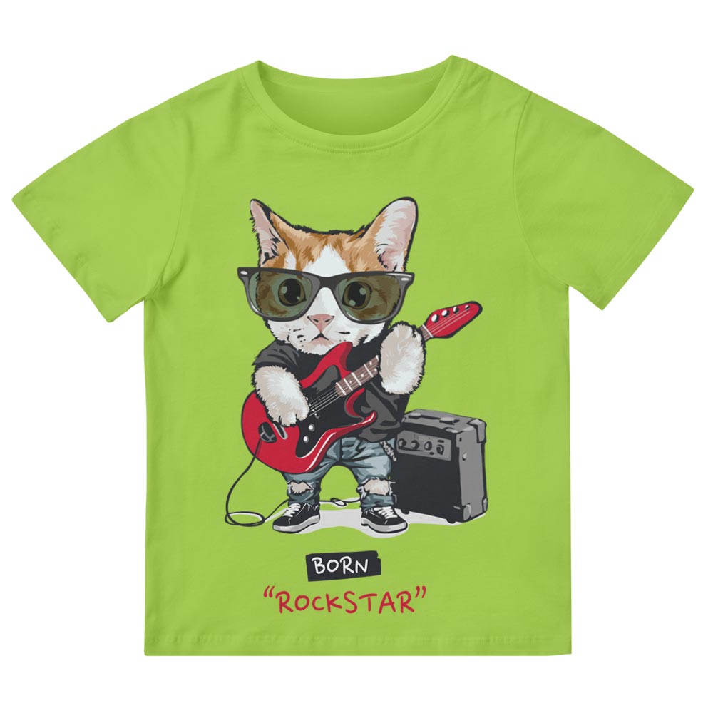Rock Star Kitten Kinderen T-Shirt - YUNNIK®