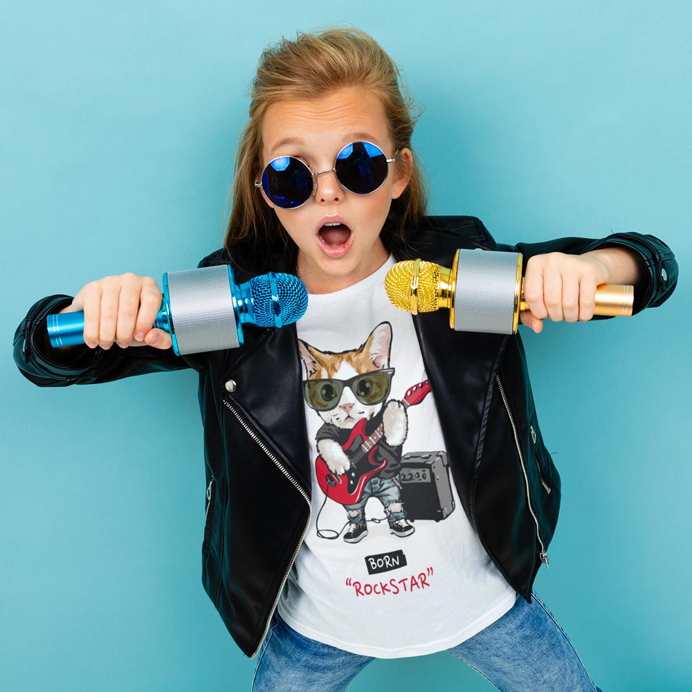 Rock Star Kitten Kinderen T-Shirt - YUNNIK®