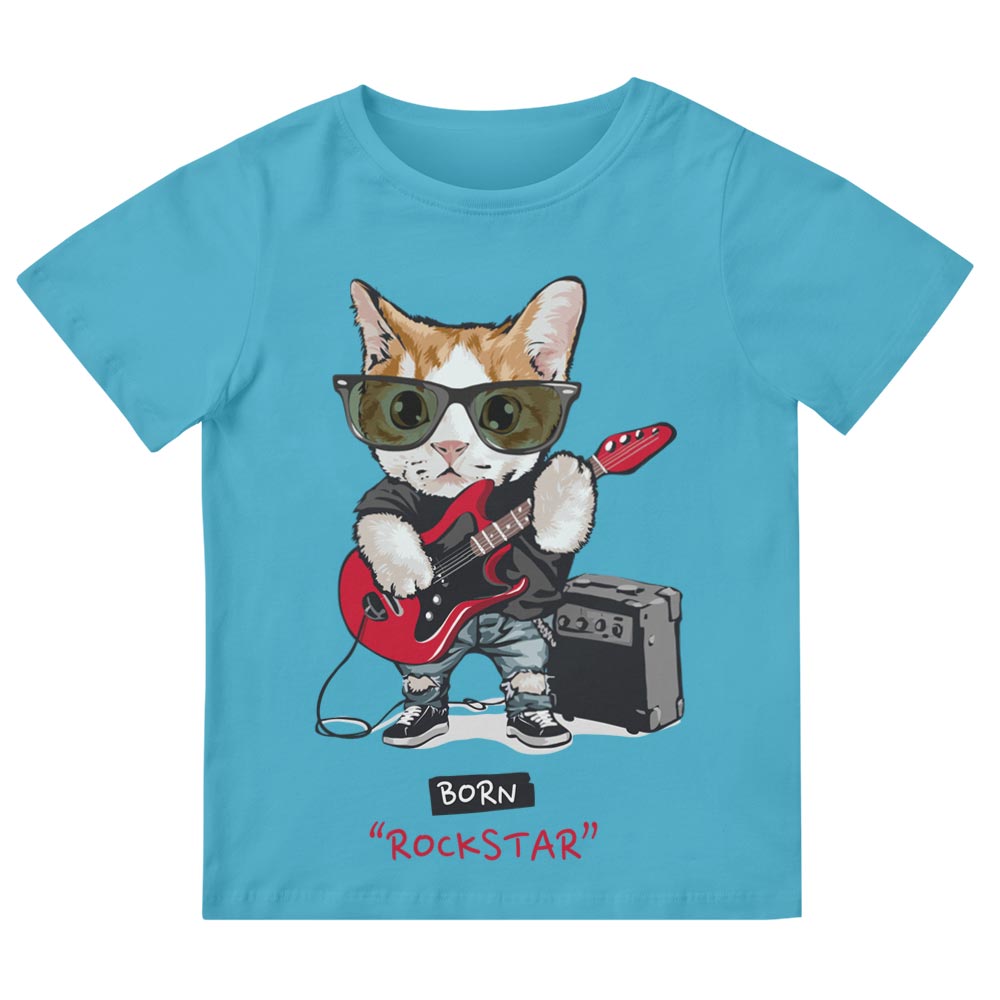 Rock Star Kitten Kinderen T-Shirt - YUNNIK®