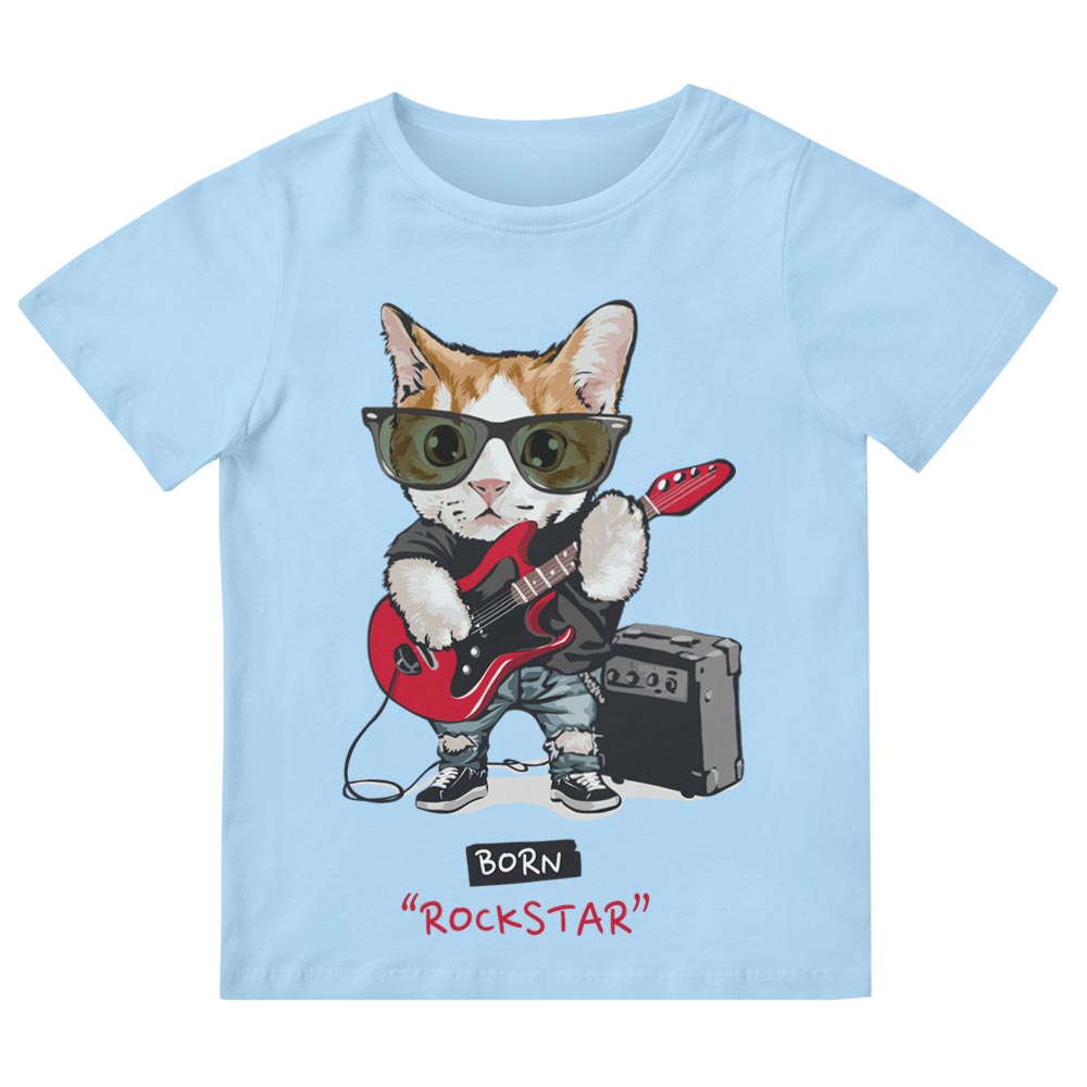 Rock Star Kitten Kinderen T-Shirt - YUNNIK®
