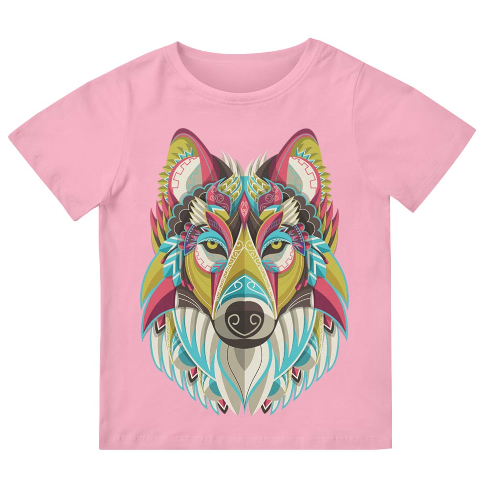 Tee-Shirt Enfant Avec Loup Coloré - YUNNIK®