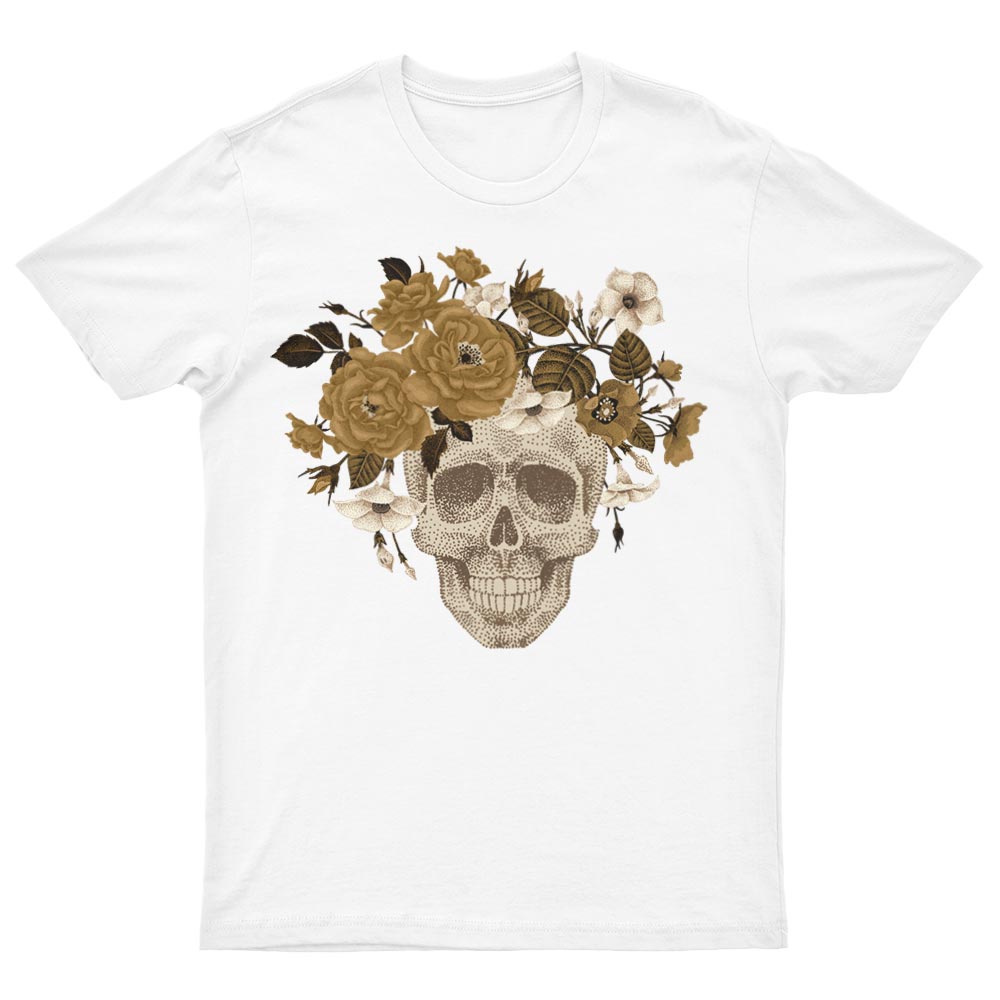 Tee-Shirt Avec Crâne Vintage à Fleurs - YUNNIK®