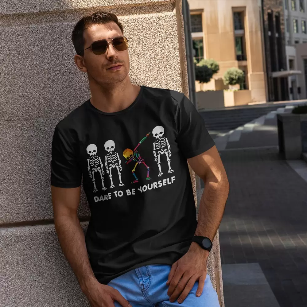 Tee-Shirt Avec Des Squelettes Dare To Be Yourself - YUNNIK®
